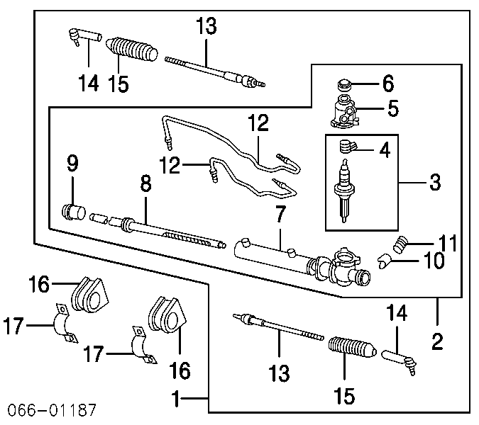 Bota de proteção do mecanismo de direção (de cremalheira) para Ford Taunus (GBS.GBNS)