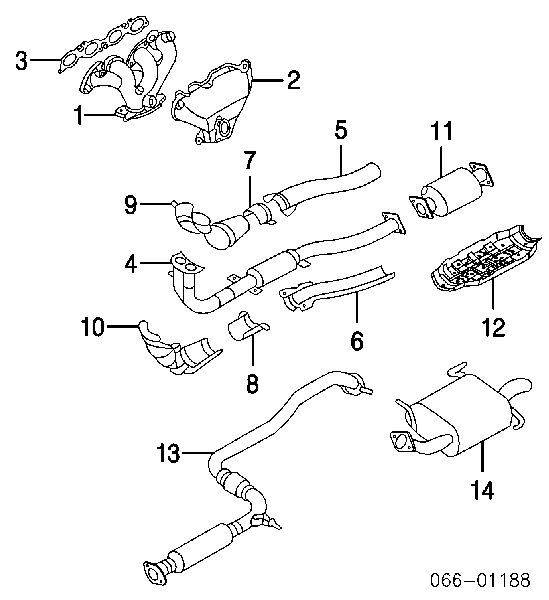 Vedante de tubo coletor de escape para Nissan Almera (N15)