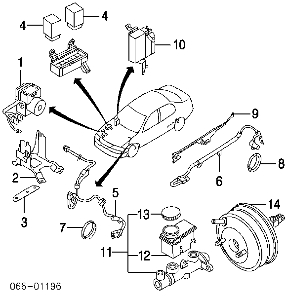 Tanque de cilindro mestre do freio (de fluido de freio) para Nissan Almera (N16)