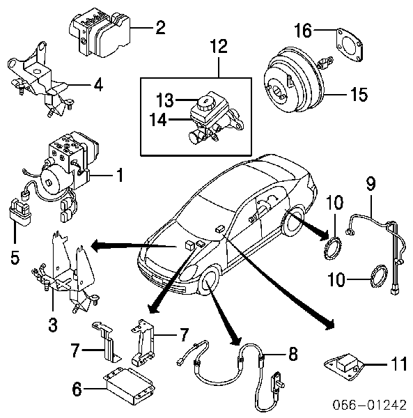 47910AL500 Nissan sensor abs dianteiro direito