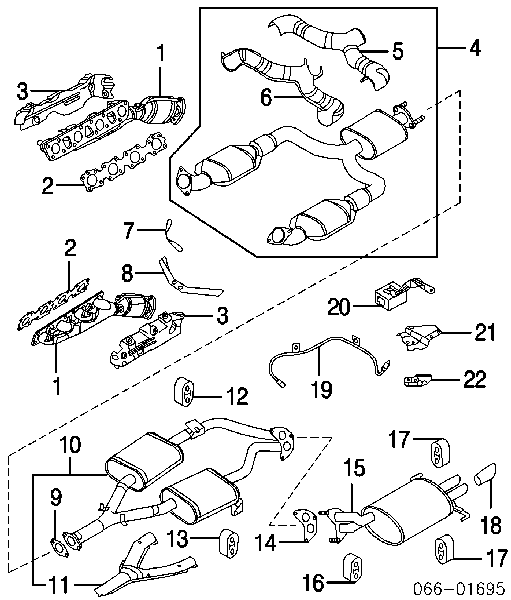 Coxim de fixação do silenciador para Honda Civic (FK1)