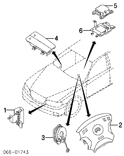 Sensor do ângulo de viragem do volante de direção para Nissan X-Trail (T30)