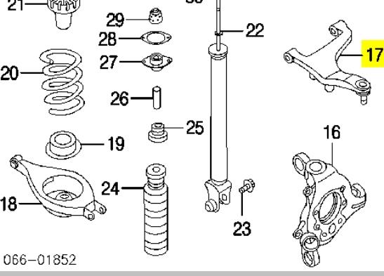 Braço oscilante superior direito de suspensão traseira 55501CG000 Nissan/Infiniti
