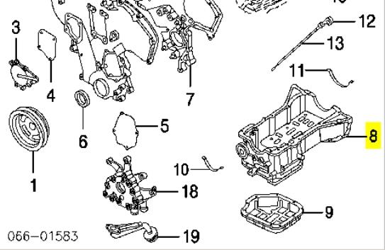 Поддон масляный картера двигателя, верхняя часть Nissan/Infiniti 11110CG000 цена, от 86.20 USD