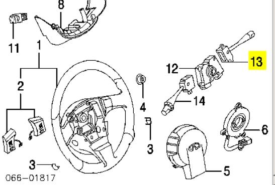 Правый подрулевой переключатель  Nissan/Infiniti 25260CA000 цена, от 11.30 USD