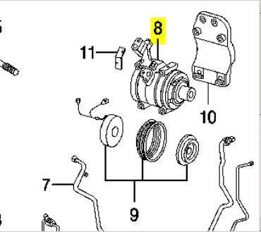 Купить 883203314084 Toyota Компрессор климатической установки