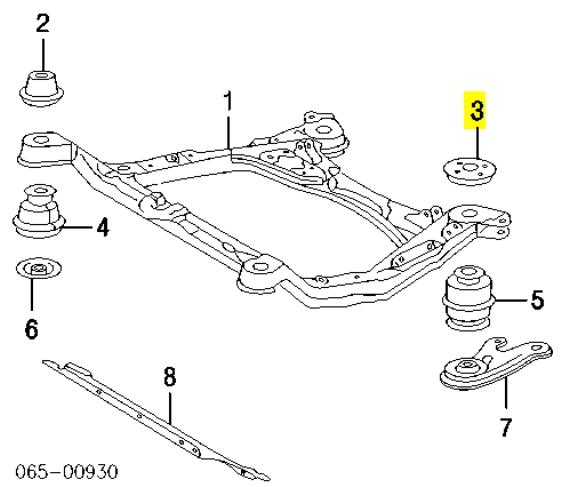 5221633020 Toyota Сайлентблок балки моста