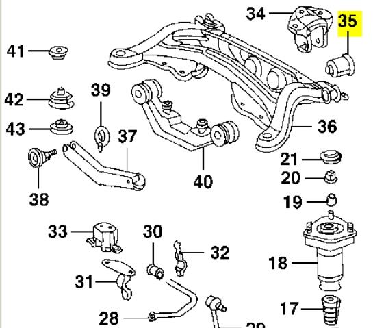 Купить 5227548010 Toyota Сайлентблок задней балки