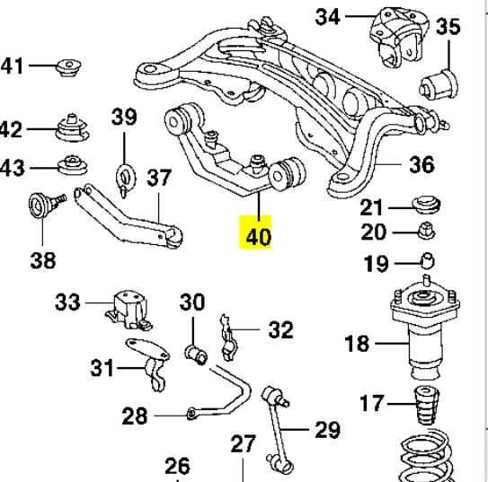 5238048010 Toyota consola (travessa dianteira de redutor traseiro)