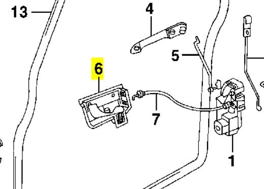 FVC102200 Land Rover Ручка двери правой, внутренняя, перед/зад