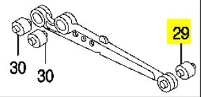 RBX101730 Allmakes bloco silencioso dianteiro de braço oscilante traseiro longitudinal