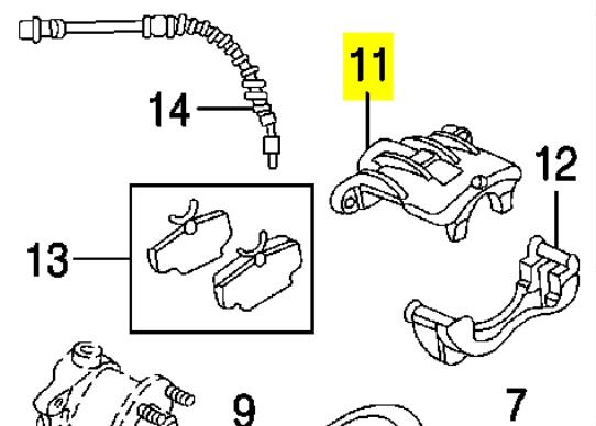 Suporte do freio traseiro esquerdo para Land Rover Range Rover (LP, P38A)