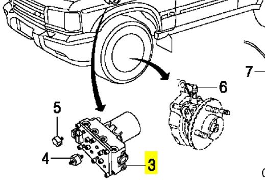 Блок управления АБС (ABS) гидравлический на Land Rover Discovery II 