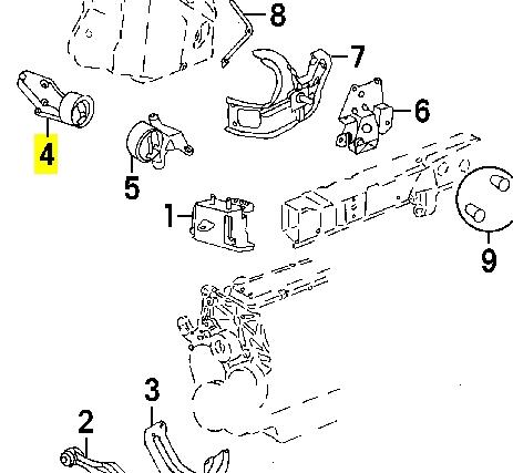 Передняя опора двигателя 22617126 General Motors