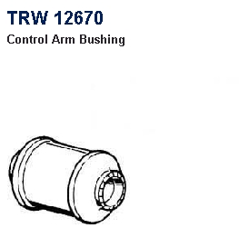 12670 TRW bloco silencioso dianteiro do braço oscilante superior