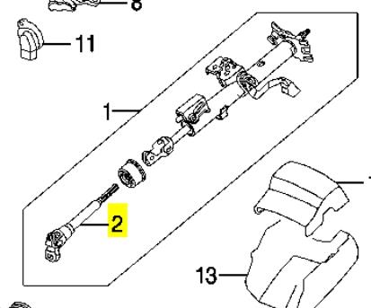 4520233060 Toyota veio da coluna de direção inferior