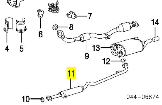 174200H010 Toyota silenciador, parte central