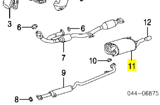 Глушитель, задняя часть 174400A030 Toyota