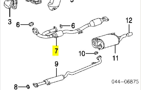 Silenciador, parte dianteira para Toyota Camry (V30)