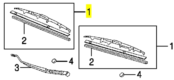 Щетка дворника левая Toyota 85222AA050