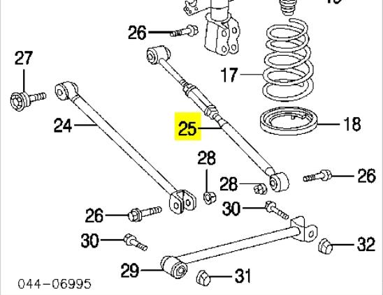 48740AA030 Toyota barra transversal de suspensão traseira