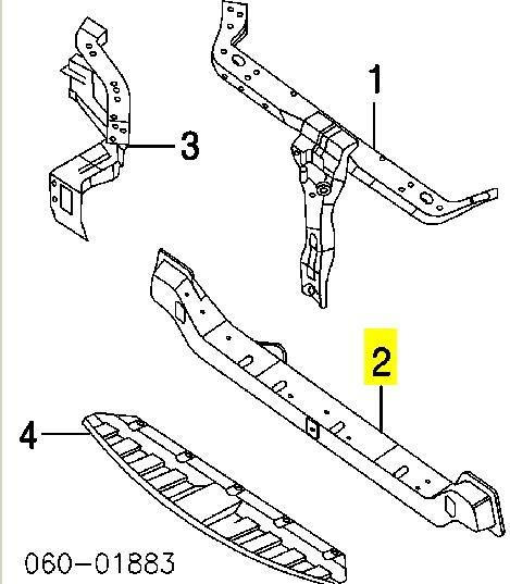 Suporte inferior do radiador (painel de montagem de fixação das luzes) para Hyundai Tiburon 