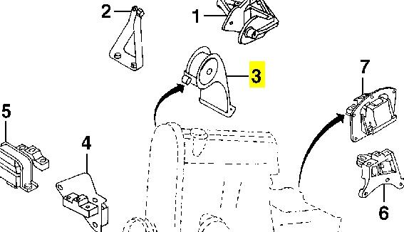 Coxim (suporte) esquerdo dianteiro de motor K04593338AD Fiat/Alfa/Lancia