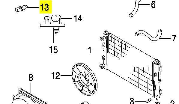 5269870AB Chrysler sensor de temperatura do fluido de esfriamento