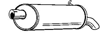 ED 08.657 Edex silenciador, parte traseira