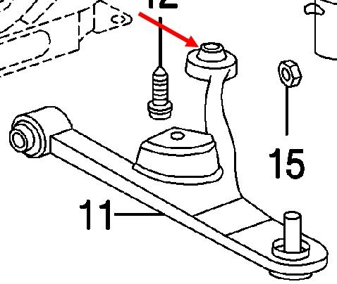 4656012AC Chrysler bloco silencioso dianteiro do braço oscilante inferior