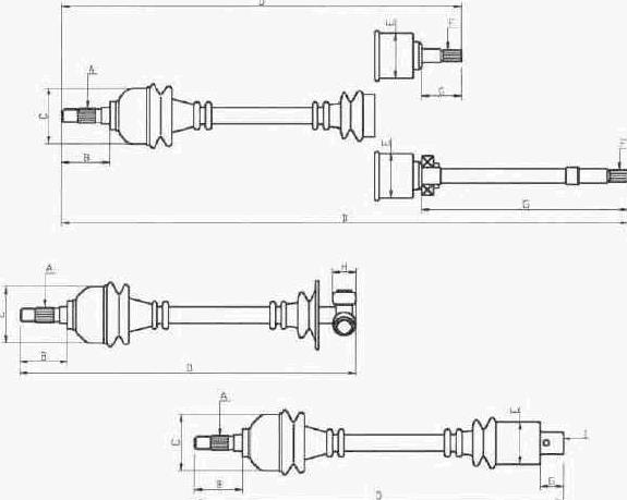 Semieixo (acionador) dianteiro direito DRS608700 Open Parts