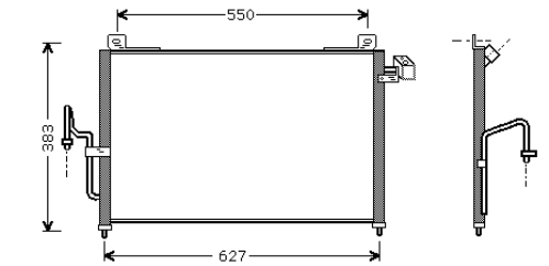 C1Y06148ZAA Mazda radiador de aparelho de ar condicionado