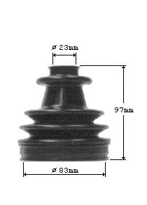 Bota de proteção externa de junta homocinética do semieixo dianteiro 7701202743 Renault (RVI)