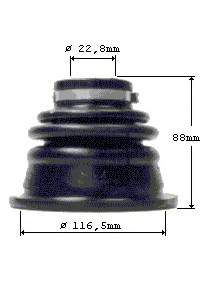 26284 GKN-Spidan bota de proteção interna esquerda de junta homocinética do semieixo dianteiro