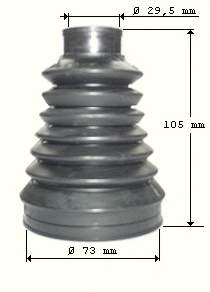 23127 GKN-Spidan bota de proteção externa direita de junta homocinética