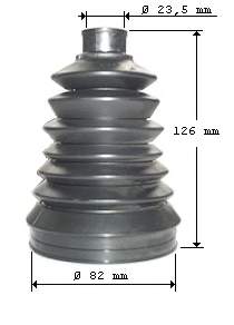 23128 GKN-Spidan bota de proteção externa de junta homocinética do semieixo dianteiro