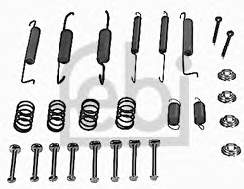 Kit de montagem das sapatas traseiras de tambor para Audi 80 (81, 85, B2)