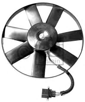 6XO959455A VAG ventilador elétrico de esfriamento montado (motor + roda de aletas)