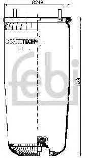 15000 Febi coxim pneumático (suspensão de lâminas pneumática do eixo)