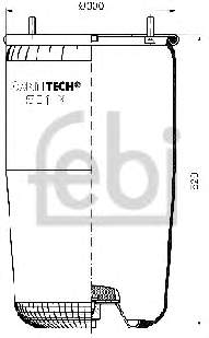 Пневмоподушка (пневморессора) моста 15017 Febi