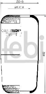 Пневмоподушка (пневморессора) моста заднего FEBI 15033