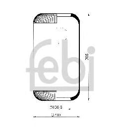 220024400 BPW coxim pneumático (suspensão de lâminas pneumática do eixo)