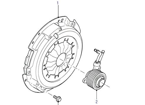 Cilindro de trabalho de embraiagem montado com rolamento de desengate para Ford Galaxy (WGR)