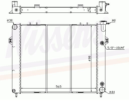 52028098 Chrysler radiador de esfriamento de motor