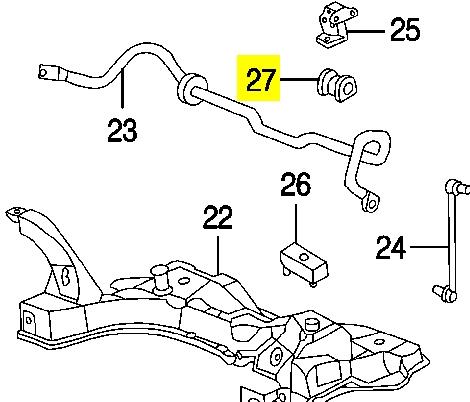 YS4Z5484DA Ford bucha de estabilizador dianteiro