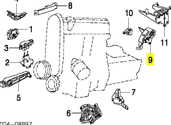 05274951AA Chrysler coxim (suporte esquerdo de motor)