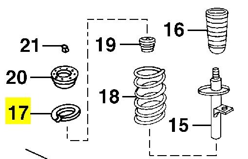 4895003AB Chrysler espaçador (anel de borracha da mola traseira superior)