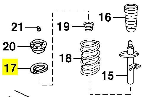 4895002AA Chrysler Проставка (резиновое кольцо) пружины задней нижняя
