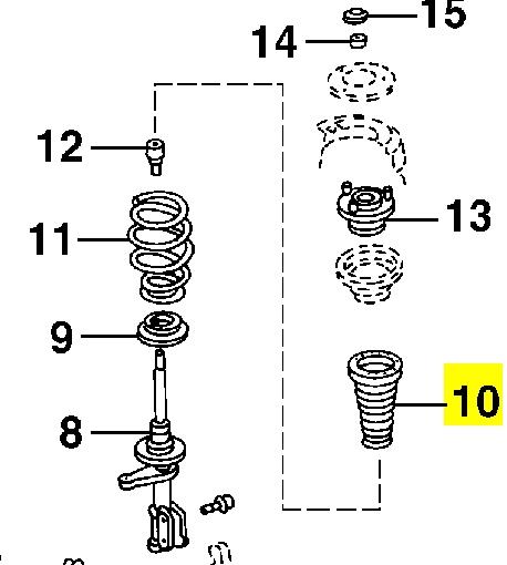 Bota de proteção de amortecedor dianteiro K04782335AA Fiat/Alfa/Lancia