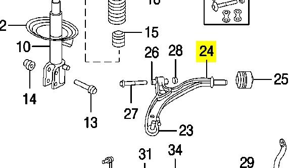 4743377AA Chrysler braço oscilante inferior esquerdo de suspensão dianteira